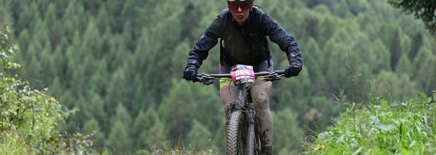 Balocchi Donatella lungo il percorso di "Valtellina Bike Marathon"