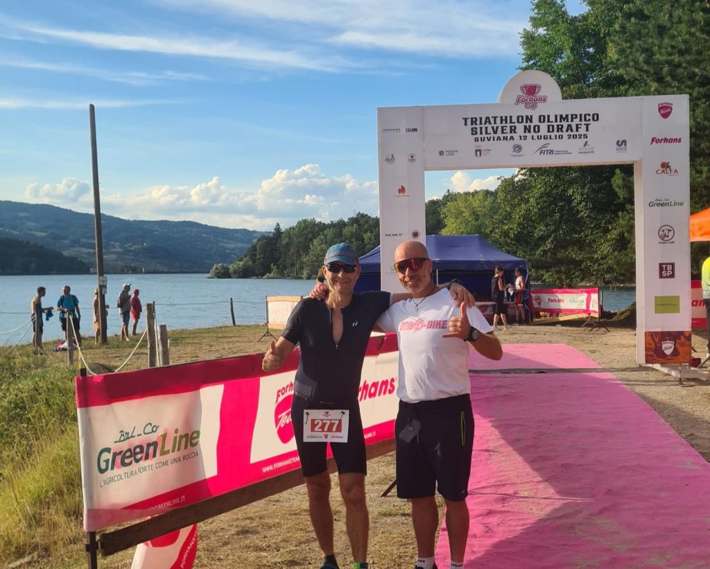 Baastrup Henrik e Salaris Gian Maria al termine del "Triathlon Olimpico di Suviana"