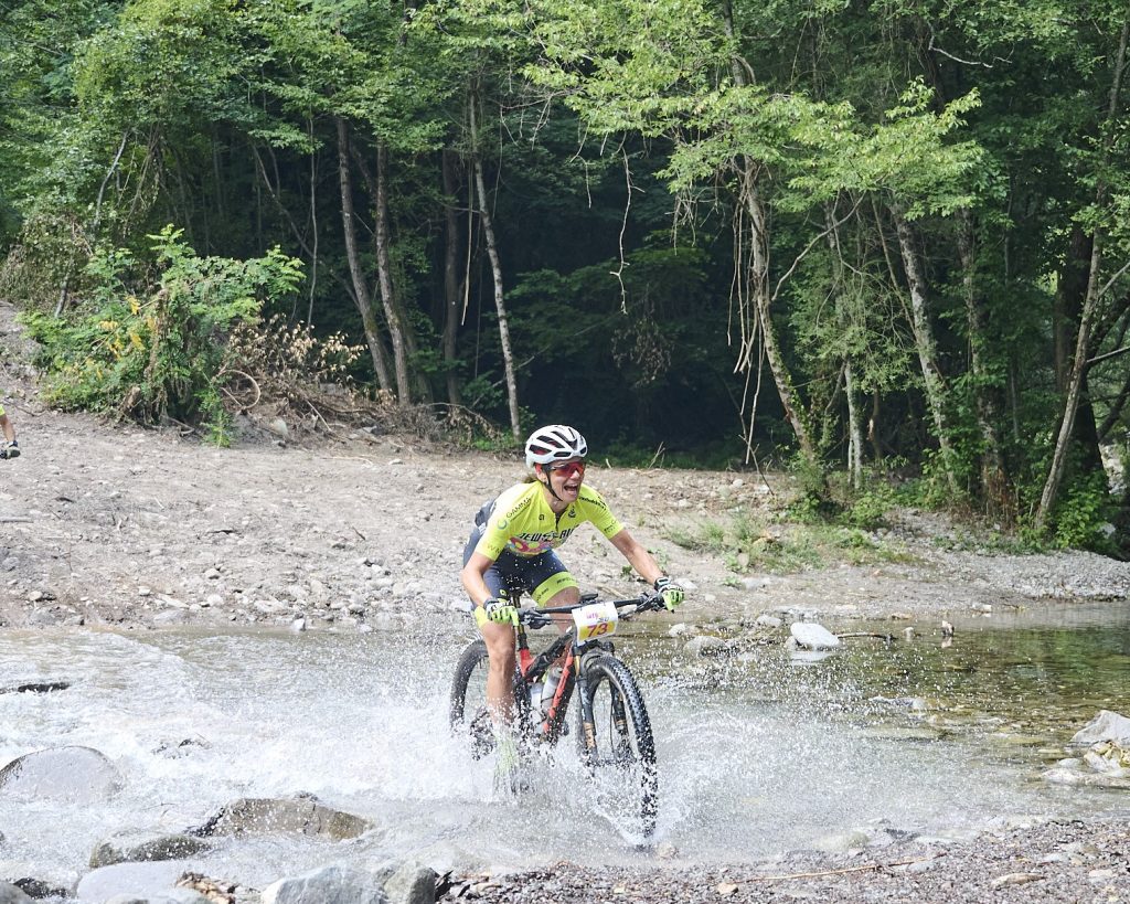 Sassi Elena lungo il percorso di "Appennino MTB RACE"