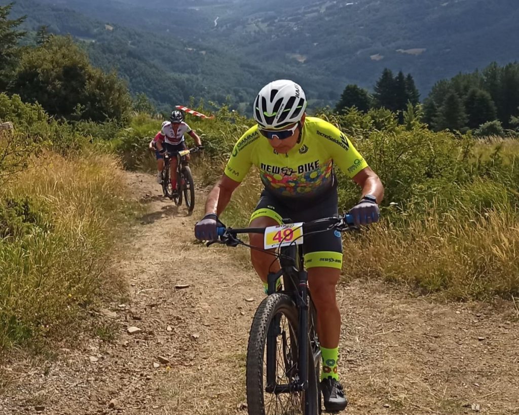 Travaglioli Fedele lungo il percorso di "Appennino MTB Race"