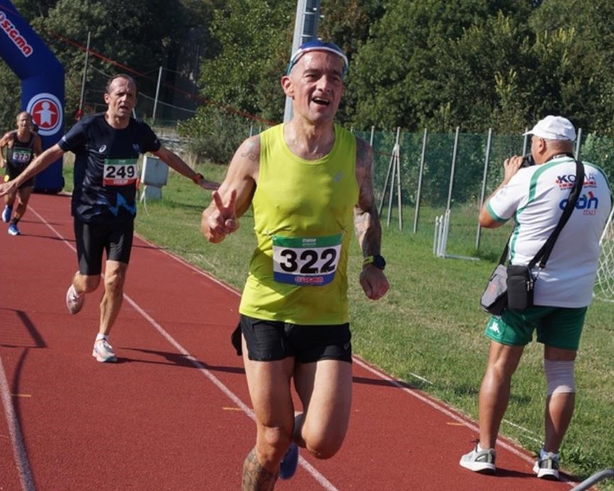 Morelli Luca al traguardo di "Corri con l'Avis"