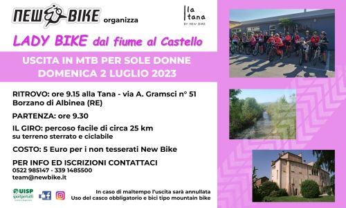 New Bike organizza Lady Bike, uscita in mtb per sole donne domenica 02 luglio 2023