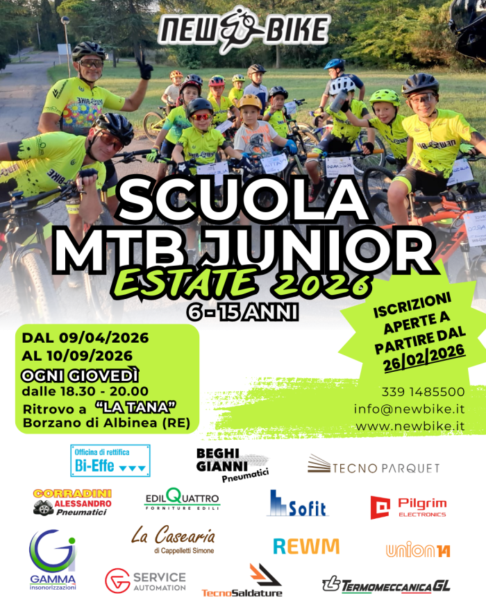volantino scuola mtb junior estate 2026