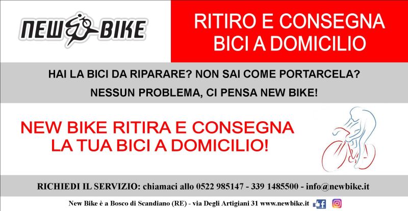 New Bike ritira e consegna la tua bici a domicilio. Richiedi il servizio!